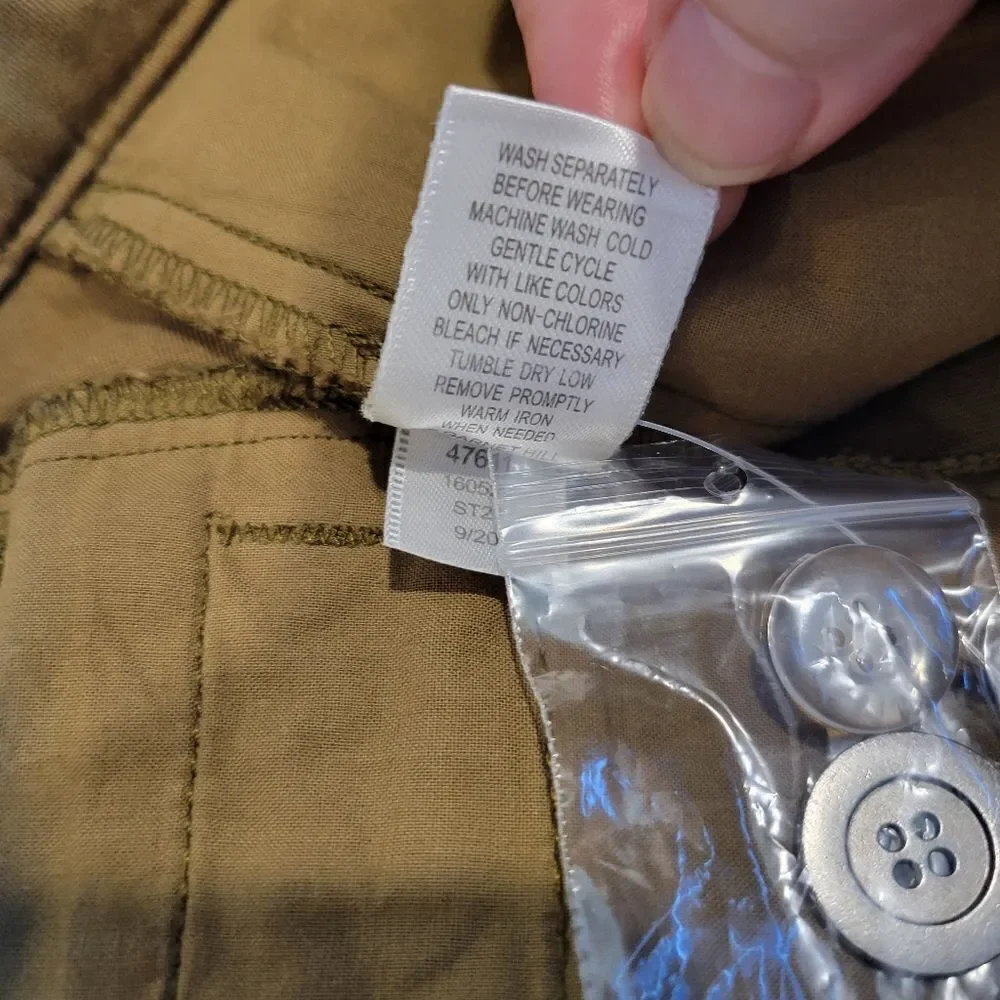 Garnet Hill organic cotton chino wide leg, brown/camel size 14